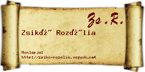 Zsikó Rozália névjegykártya