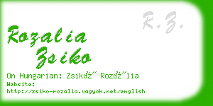rozalia zsiko business card